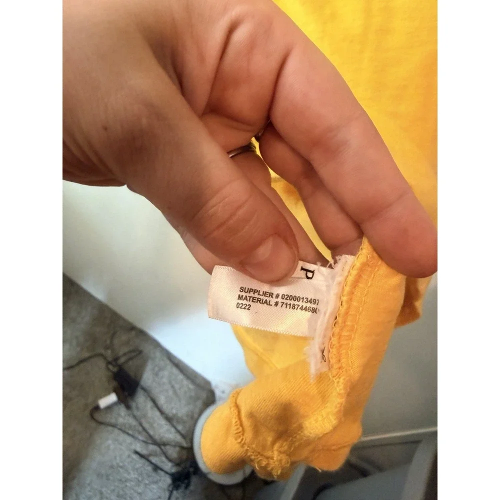 Polo Ralph‎ Lauren T Shirt 2XB Yellow Big Logo Graphic Y2K Streetwear Tee